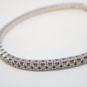 Bracelet ligne diamants extensible