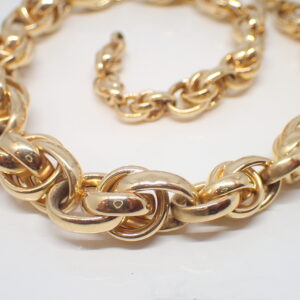 Collier maille « royale » or jaune