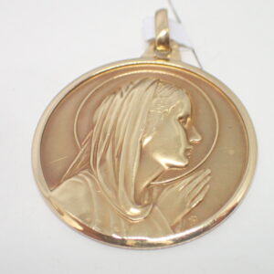 Médaille or jaune « Vierge » 2,6 cms